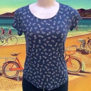 Anthropologie Blue Short Sleeve Tee